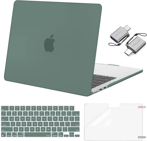 Vista 30 de Mosiso Funda para MacBook Air de 13 y 13.6 pulgadas, 2024, 2023 y 2022, M3 A3113, M2 A2681, Touch ID, carcasa rígida, cubierta de teclado, protector