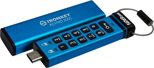 Vista 14 de Kingston Ironkey Keypad 200 32GB USB Cifrado Teclado Alfanumérico Acceso Multi-Pin XTS-AES 256-bit Certificado FIPS 140-3 Nivel 3