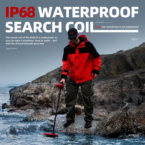 Vista 6 de PANCKY Detectores de Metales para Adultos Impermeables, Detector de Oro Profesional de Alta Precisión con Pantalla LCD, 5 Modos, Chip DSP Avanzado