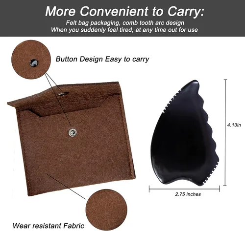 Vista 6 de Gua Sha Herramientas de masaje facial, herramientas de raspado Gua Sha para cara, herramienta de masaje tradicional de piedra Bian, herramienta