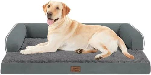 Vista 128 de Cama ortopédica extra grande para perros impermeable: cama de espuma viscoelástica para perros XL y extra grandes, sofá sofá, lavable con funda
