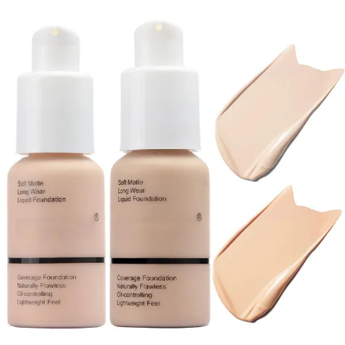 Vista 7 de PHOERA - Base de maquillaje líquida mate suave con control de aceite, cobertura total para el rostro. (101# Porcelana)