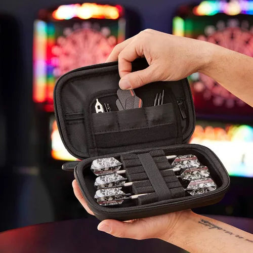 Vista 12 de Casemaster Sentinel - Estuche para 6 dardos con capacidad para accesorios adicionales, puntas, ejes y vuelos, compatible con dardos de acero y punta