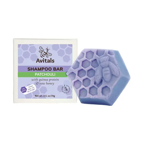 Avital's Patchouli - Champú sólido con manteca de karité y miel - Hecho a mano en FLX