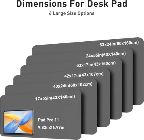 Vista 638 de Aothia Protector de escritorio de cuero, alfombrilla para mouse, alfombrilla de escritorio de oficina, 31.5 x 15.7 pulgadas, secante de escritorio