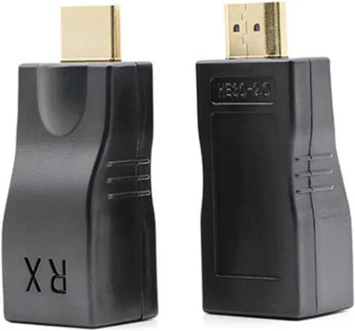 Vista 4 de Reemplazo Ethernet RJ45 de red a HDMI Extensor repetidor Amplificador 98.4 ft 4K30HZ Compatible Computadora Host Transmisor de conexión portátil TX