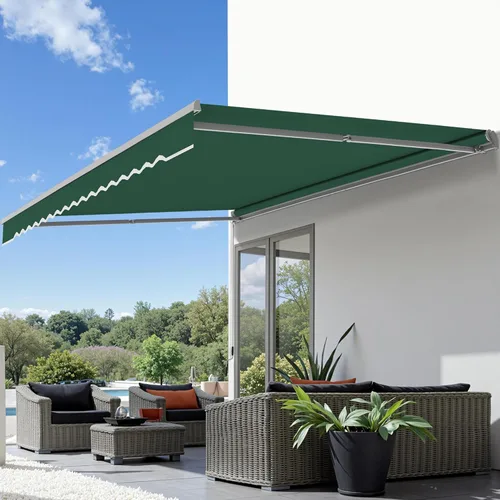 Vista 3 de MCombo Toldo de Patio de 8x7 Pies Parasol Toldo para Toldos Retráctiles Manuales, 4607 (Verde Oscuro, 8x7 pies)