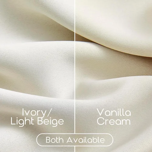 Vista 17 de SHINELAND Cortinas opacas de arándano borgoña de 102 pulgadas de largo, juego de 2 paneles para puerta corrediza de cristal, sala de estar, cortinas