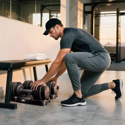 Vista 6 de FLYBIRD DB2 Adjustable Dumbbell, 55LB/110LB Single Dumbbell for Home Gym Exercise & Fitness, 5-IN-1 Fast Adjustable Weights with Anti-Slip Handle