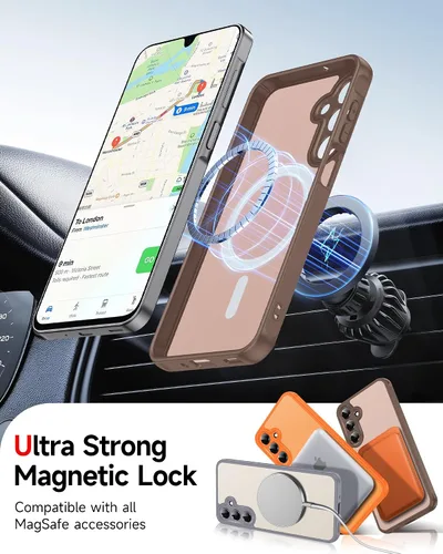 Vista 242 de LeYi Funda para teléfono Samsung-S23: protector de pantalla e imán MagSafe Púrpura