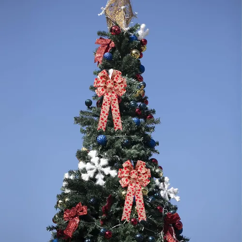 Vista 7 de Paquete de 2 lazos grandes de Burlaop con forma de corazón rojo impreso para el día de San Valentín, decoración para el día de San Valentín, boda