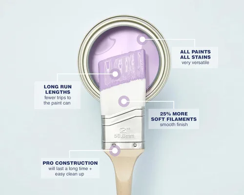 Vista 6 de Zibra Pincel redondo para superficies curvas y detalles ornamentados, 1 pulgada, blanco, grado profesional