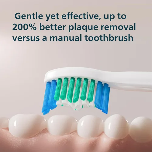 Vista 4 de Philips Sonicare Cepillo de dientes eléctrico serie 1100, cepillo de dientes sónico con tecnología sónica avanzada, EasyStart, Smartimer