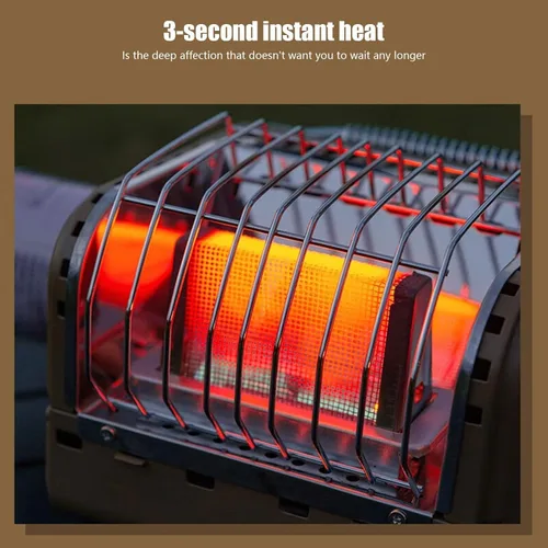 Vista 8 de Camping Heater Stove,Portable Stainless Steel Camping Gas Heater, Adjustable Temperature for Heating and Cooking,Includes Carry Bag Stove with