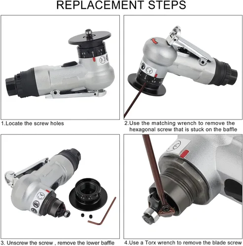 Vista 7 de Mini máquina de biselado 2 en 1, herramienta de chaflán de aire, herramienta de desbarbado para madera de metal, herramientas neumáticas, pequeñas