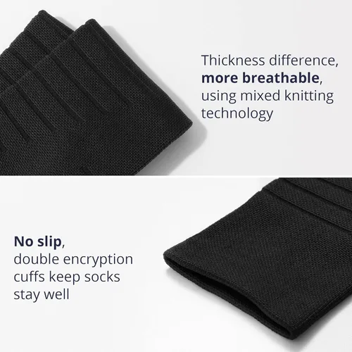 Vista 4 de AKASO Calcetines deportivos transpirables con Coolmax para hombres y mujeres 2 pares