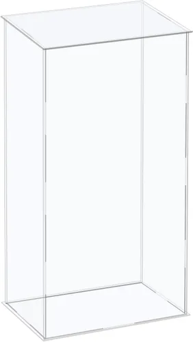 MECCANIXITY Vitrina de acrílico Caja de plástico Caja de almacenamiento de cubo transparente Ensamble Escaparate 4.3 x 4.3 x 16.1 pulgadas para