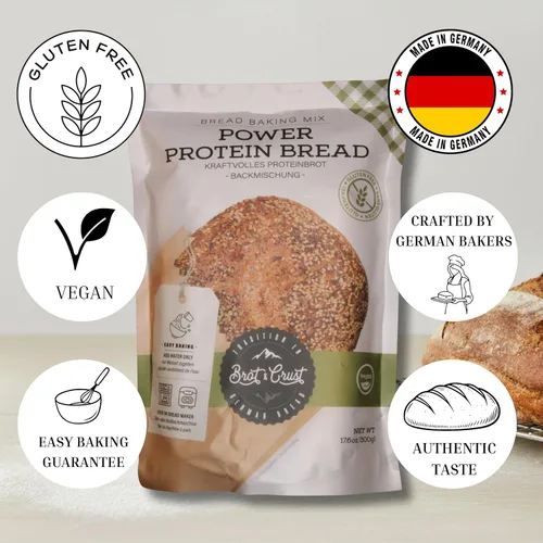 Vista 7 de Brot & Crust Gluten Free Bread Mixes 5 Piece Value Pack Vegan & Gluten Free Flour Mix Made in Germany Oven & Bread Machine