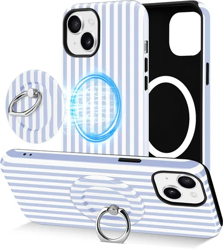 Vista 32 de Jusy Compatible con MagSafe Funda de Teléfono a Rayas para iPhone 7/8/SE, Bonita Funda de Teléfono Protectora Magnética Estética de TPU Suave y PC