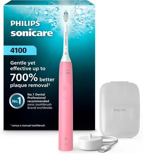 Vista 13 de Philips Sonicare 4100 HX3681/24 - Cepillo de dientes eléctrico recargable con sensor de presión, color negro