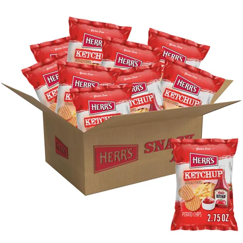 Herr's Patatas fritas, sabor a ketchup, 2.75 onzas/2.75 oz (paquete de 3)