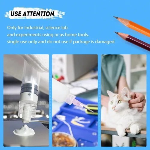 Vista 8 de Jeringa de 1ml/cc con aguja Luer Lock de calibre 25 de 1 pulgada, jeringas de muestra desechables de laboratorio, paquete de 20