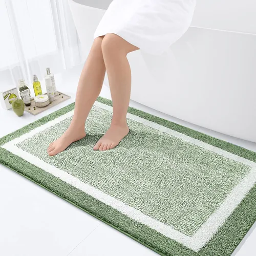 Vista 18 de OLANLY Alfombra de baño de microfibra extrasuave y absorbente, antideslizante, lavable a máquina, de secado rápido, adecuada para suelo de baño