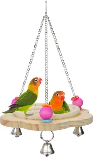 Wontee Nido de pájaros, loro de cría de loros, columpio colgante para periquitos, periquitos, conures, cacatúas, caique, loro senegal (cuerda de