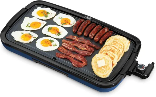 Vista 8 de DASH Plancha Eléctrica Deluxe Everyday con Placa de Cocción Antiadherente Extraíble Apta para Lavavajillas para Panqueques, Hamburguesas, Huevos