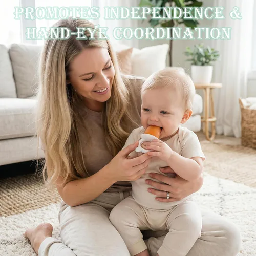 Vista 6 de Sakolla Moldes de silicona para paletas de bebé con 6 cavidades, moldes para paletas de leche materna para aliviar la dentición, molde de paletas