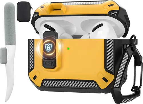 Vista 53 de Maxjoy Funda para AirPods Pro de 2ª/1ª generación con cerradura, funda protectora para AirPods Pro 2 con llavero compatible con Apple AirPod Pro2