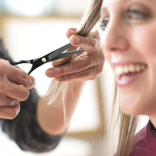 Vista 6 de Juego profesional de recorte de cabello para el hogar, tijeras de corte de cabello para el hogar, barbero, salón, juego de tijeras de adelgazamiento