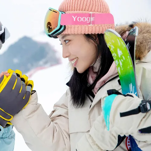 Vista 7 de VICASKY Gafas de esquí con correa de ojo de esquí, banda elástica, gafas de snowboard de doble correa, gafas de esquí, gafas de esquí, banda