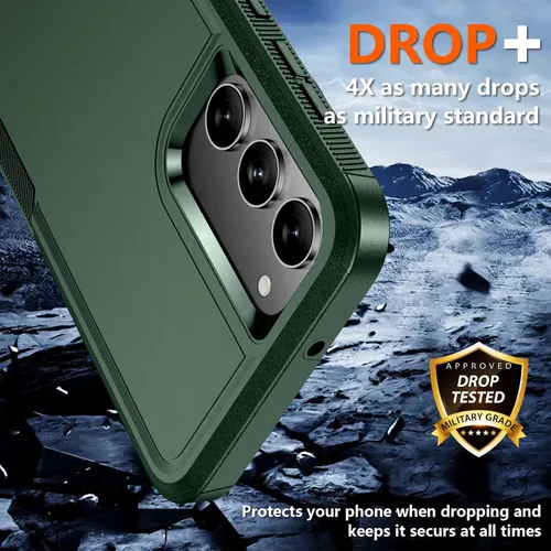 Vista 3 de SPIDERCASE Funda diseñada para Samsung Galaxy S23, [protección contra caídas de grado militar de 10 pies], paquete de 2