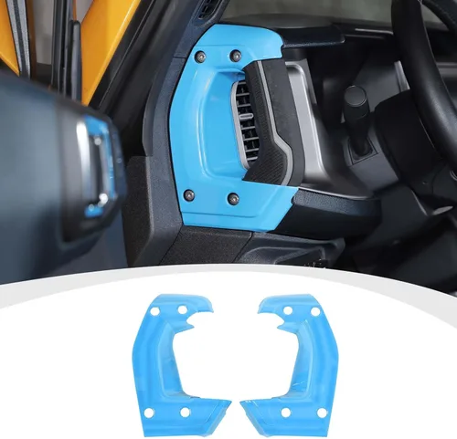 Vista 10 de RAZPOY Cubierta para manija lateral de consola central compatible con accesorios interiores Ford Bronco 2021-2024, color negro