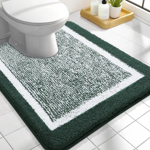 Vista 135 de OLANLY Alfombra de baño de microfibra extrasuave y absorbente, antideslizante, lavable a máquina, de secado rápido, adecuada para suelo de baño