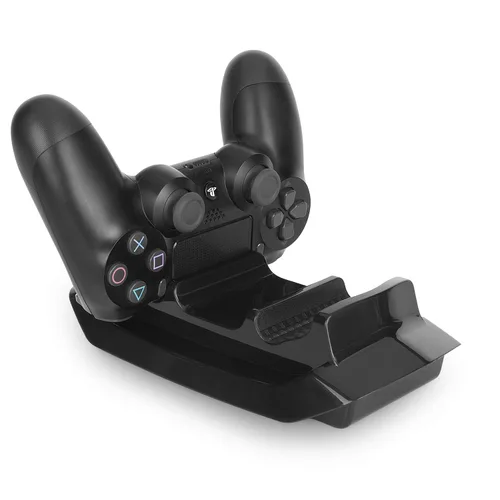 Vista 7 de PS4 Controlador Cargador Dual Estación de Carga Dock para Playstation 4 DualShock Controladores Inalámbricos (PS4, PS4 Pro, PS4 Slim)