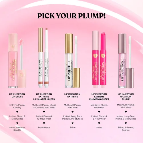 Vista 7 de Too Faced Lip Injection Maximum Plump Extra Strength Lip Plumper Gloss Hidratante, Voluminizador, + Rellenador, 0.14 Fl Oz