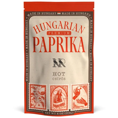 Vista 12 de Colección de Especias de Pimentón Húngaro Premium JUEGO DE REGALO – Dulce, Ahumado y Picante (3 x 4 oz) - Cinco Tarjetas de Recetas Tradicionales