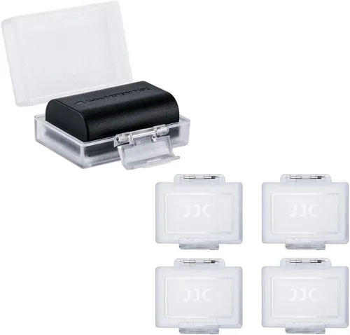 JJC Caja de soporte para batería de cámara Canon LP-E17 LP-E10 LP-E6 LP-E6N, Nikon EN-EL15a EN-EL14, Fujifilm NP-W126 NP-W126S, Sony NP-FW50