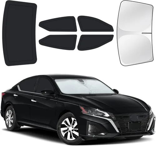 Vista 13 de Parasoles para ventanas de auto para bebé, 4 unidades de 20 x 12 pulgadas, adherencia estática, cubiertas para ventanas laterales, frontales