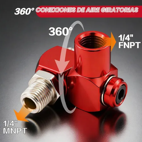 Vista 5 de 22pcs 1/4" NPT compresor de aire acoplador enchufe manguera