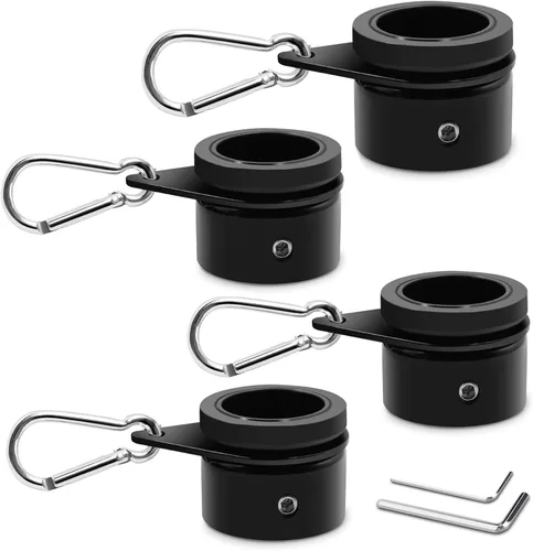 Vista 8 de Anillos de asta de bandera, anillos de aleación de aluminio, anillo de montaje antienvoltura giratorio de 360°, clips giratorios con mosquetón