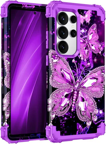 Vista 12 de Miqala Funda para Galaxy S8, que brilla en la oscuridad, tres capas, resistente, a prueba de golpes, protección completa, parachoques de plástico