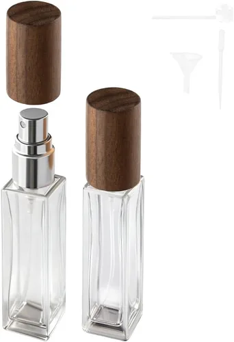 Vista 11 de Atomizador de Perfume Cryslora, Envase de Perfume de Vidrio, Botella de Viaje Recargable, Botella de Spray de Fragancia Portátil Vacía y a Prueba