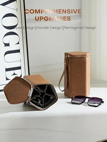 Vista 7 de Sunglasses Travel Case Organizer Hangable for Men Women, Eyeglasses Foldable Storage Organizer