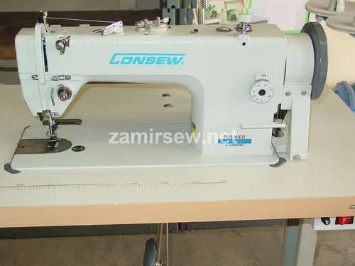 Consew Máquina de coser industrial del pie que camina de la tapicería con la alimentación de la gota del motor servo de la tabla y del servo