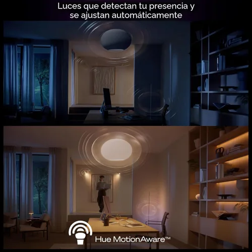Vista 4 de Philips Hue Bridge Pro, concentrador de luz inteligente, inalámbrico, cifrado avanzado, soporta más de 150 luces y más de 50 accesorios, funciona