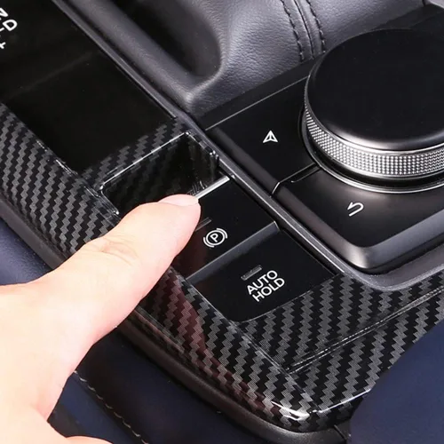 Vista 6 de Cubierta decorativa del marco del panel de cambios de la consola central interior para Mazda CX30 CX-30 2020 2021 2022 2023