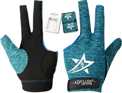 Vista 12 de KONLLEN Billiards Gloves for Left Hand/Right Hand L/XL Pool Gloves Professional Non-Slip Adjustable Breathable Snooker Gloves Popular Sizes for Men